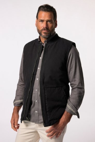 JP1880 834734 Chaleco canvas Negro - Chaquetas - Chaquetas Tallas Grandes 2XL-8XL