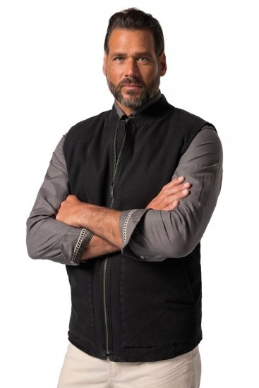 JP1880 834734 Chaleco canvas Negro - Chaquetas - Chaquetas Tallas Grandes 2XL-8XL