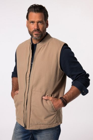 JP1880 834734 Chaleco canvas Beige oscuro - Chaquetas - Chaquetas Tallas Grandes 2XL-8XL
