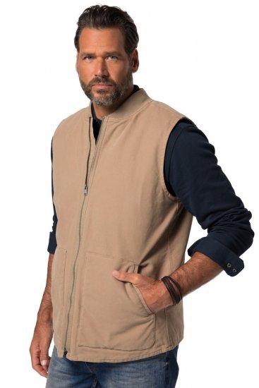 JP1880 834734 Chaleco canvas Beige oscuro - Chaquetas - Chaquetas Tallas Grandes 2XL-8XL