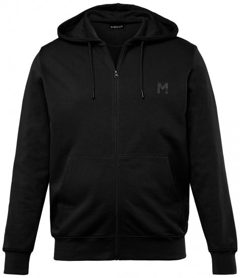 Men+ 851 Sudadera con capucha y cremallera Negro - Sudaderas - Sudaderas 2XL-12XL