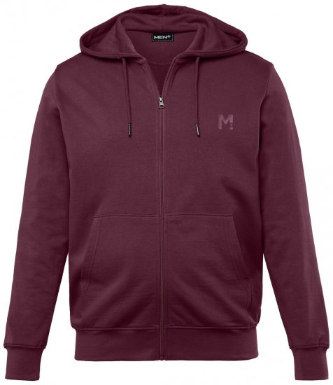 Men+ 851 Sudadera con capucha y cremallera Ciruela - Sudaderas - Sudaderas 2XL-12XL