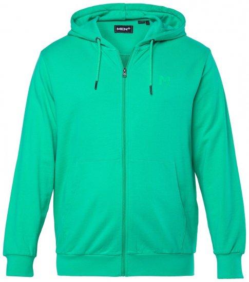 Men+ 851 Sudadera con capucha y cremallera Verde esmeralda - Sudaderas - Sudaderas 2XL-12XL