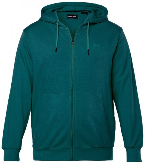 Men+ 851 Sudadera con capucha y cremallera Verde abeto - Sudaderas - Sudaderas 2XL-12XL