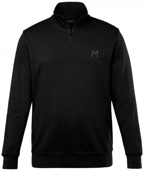 Men+ 856 Sudadera con media cremallera Negro - Sudaderas - Sudaderas 2XL-12XL