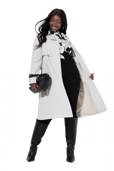 Ulla Popken 834990 Gabardina Topo - Abrigos - Abrigos de talla grande