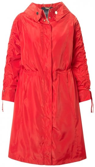 Ulla Popken 835277 Abrigo largo repelente al agua con capucha Rojo - Abrigos - Abrigos de talla grande