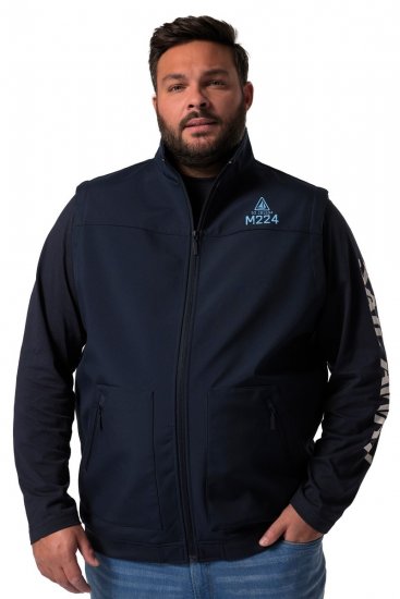 Men+ 414 Chaleco softshell con cuello alto Azul marino - Chaquetas - Chaquetas Tallas Grandes 2XL-8XL