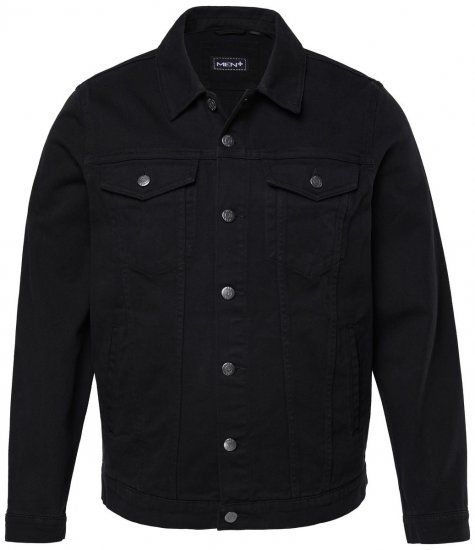 Men+ 446 Chaqueta vaquera con bolsillos en el pecho Negro - Chaquetas - Chaquetas Tallas Grandes 2XL-8XL