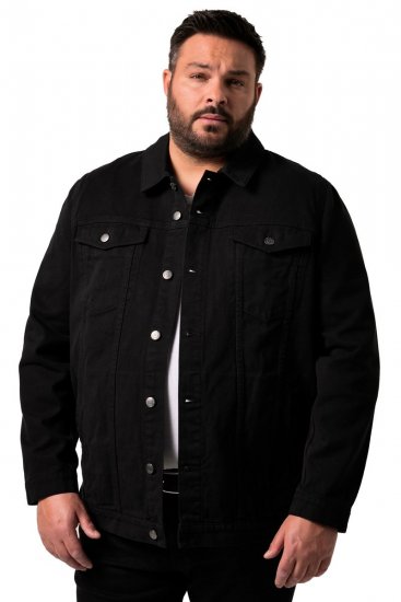 Men+ 446 Chaqueta vaquera con bolsillos en el pecho Negro - Chaquetas - Chaquetas Tallas Grandes 2XL-8XL