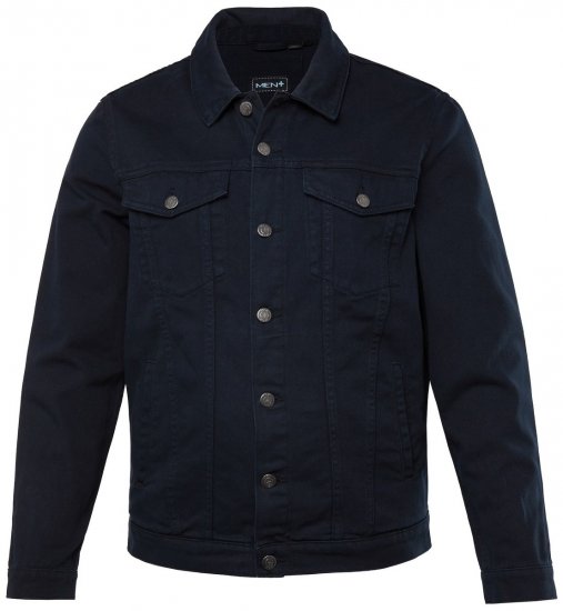 Men+ 446 Chaqueta vaquera con bolsillos en el pecho Azul marino - Chaquetas - Chaquetas Tallas Grandes 2XL-8XL