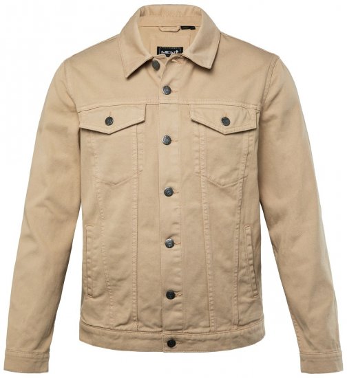 Men+ 446 Chaqueta vaquera con bolsillos en el pecho Arena - Chaquetas - Chaquetas Tallas Grandes 2XL-8XL