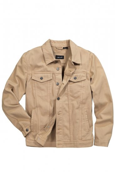 Men+ 446 Chaqueta vaquera con bolsillos en el pecho Arena - Chaquetas - Chaquetas Tallas Grandes 2XL-8XL