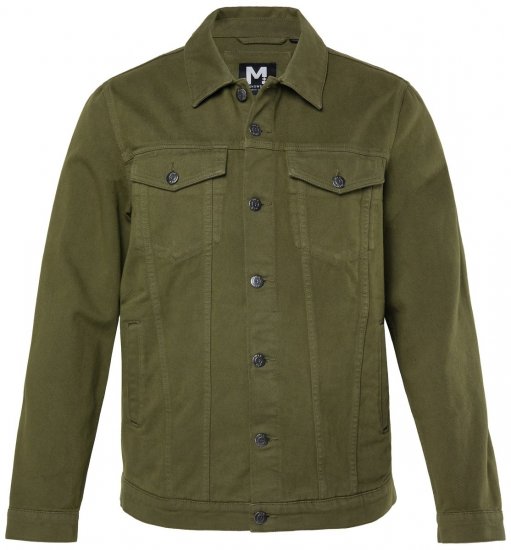 Men+ 446 Chaqueta vaquera con bolsillos en el pecho Oliva oscuro - Chaquetas - Chaquetas Tallas Grandes 2XL-8XL