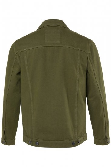 Men+ 446 Chaqueta vaquera con bolsillos en el pecho Oliva oscuro - Chaquetas - Chaquetas Tallas Grandes 2XL-8XL