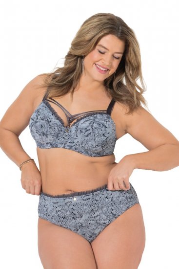 Ulla Popken 835633 Bragas con estampado animal Antracita - Bragas - 