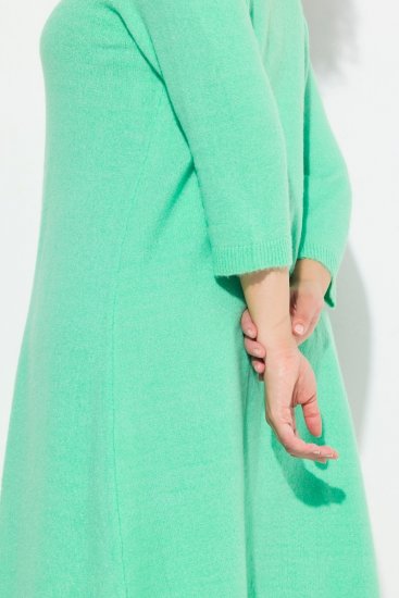 Ulla Popken 835720 Vestido de punto evasé con manga 3/4 Petróleo - Vestidos de punto - 