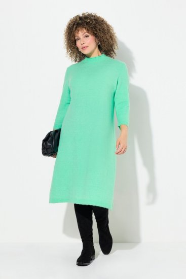 Ulla Popken 835720 Vestido de punto evasé con manga 3/4 Petróleo - Vestidos de punto - 
