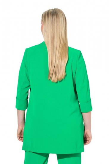 Ulla Popken 836165 Blazer largo con manga 3/4 Verde - Blazers - Blazers en tallas grandes para mujer