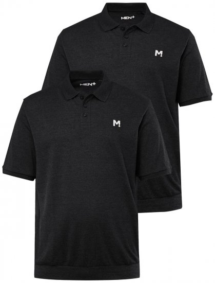 Men+ 266 Polo bellyfit Negro pack de 2 - Polos - Polos 2XL-8XL