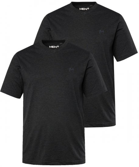 Men+ 299 Camiseta cuello de pico Negro pack de 2 - Camisetas - Camisetas - 2XL-14XL