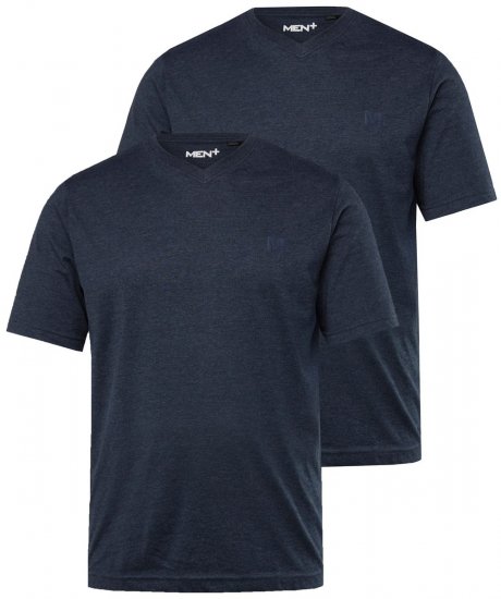 Men+ 299 Camiseta cuello de pico Azul marino pack de 2 - Camisetas - Camisetas - 2XL-14XL