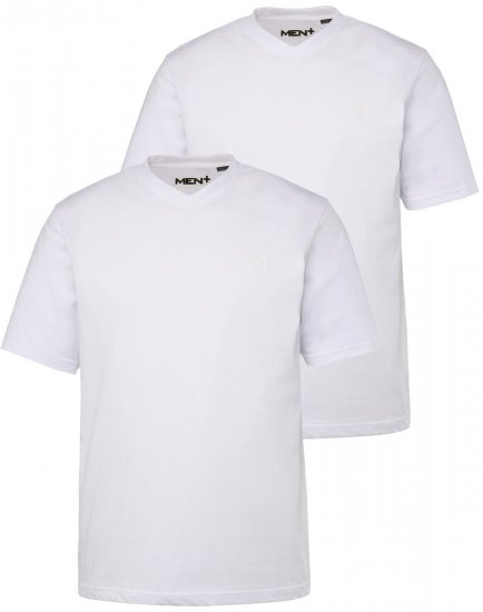 Men+ 299 Camiseta cuello de pico Blanco pack de 2 - Camisetas - Camisetas - 2XL-14XL