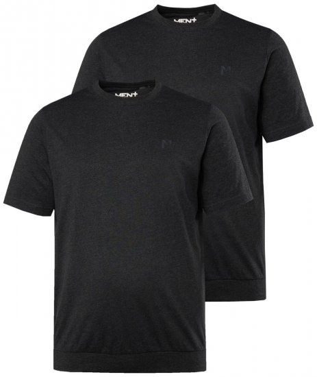 Men+ 311 Camiseta bellyfit Negro pack de 2 - Camisetas - Camisetas - 2XL-14XL