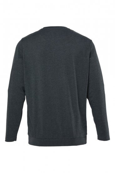 Men+ 313 Camiseta manga larga bellyfit Gris oscuro jaspeado - Camisetas - Camisetas - 2XL-14XL