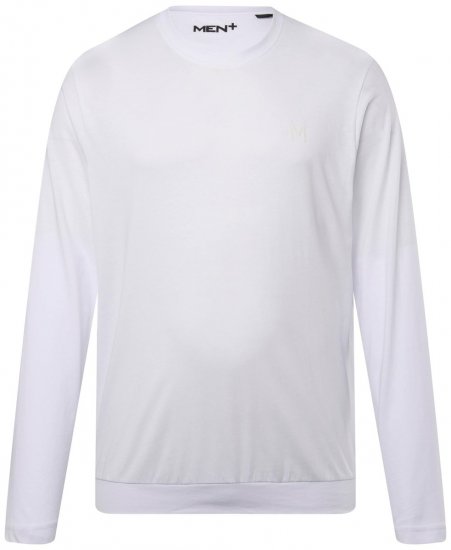 Men+ 313 Camiseta manga larga bellyfit Blanco - Camisetas - Camisetas - 2XL-14XL