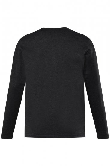 Men+ 383 Camiseta Henley manga larga Negro - Camisetas - Camisetas - 2XL-14XL