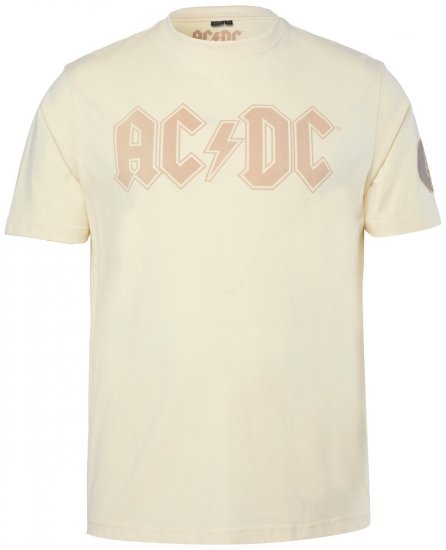 JP1880 836411 AC/DC Classic Logo Camiseta Gris arena - Camisetas de bandas - Camisetas de bandas de música