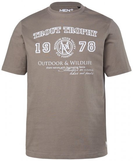 Men+ 424 Camiseta Trout Trophy Gris pardo - Camisetas - Camisetas - 2XL-14XL
