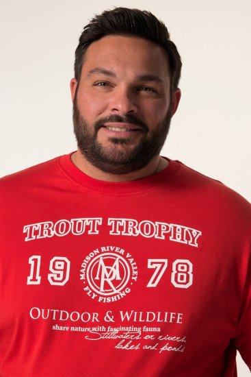Men+ 424 Camiseta Trout Trophy Rojo chile - Camisetas - Camisetas - 2XL-14XL