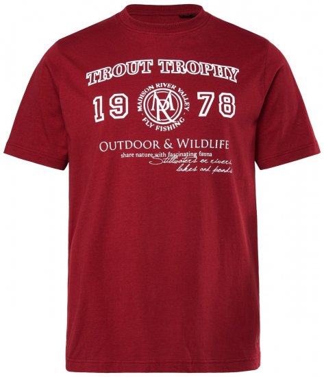 Men+ 424 Camiseta Trout Trophy Marrón cobre - Camisetas - Camisetas - 2XL-14XL