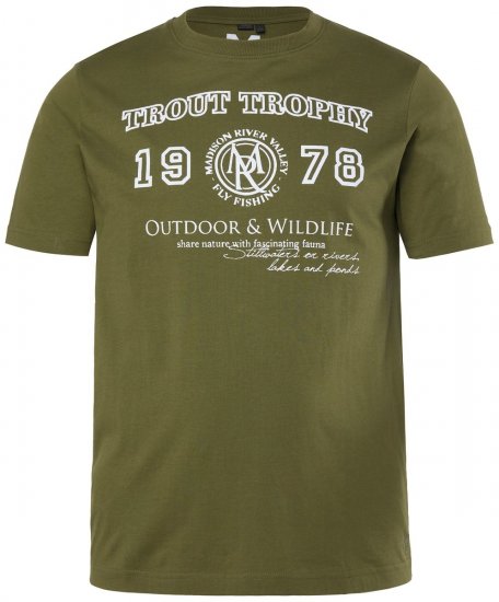 Men+ 424 Camiseta Trout Trophy Oliva oscuro - Camisetas - Camisetas - 2XL-14XL