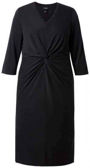 Ulla Popken 836514 Vestido midi con manga 3/4 Negro - Vestidos midi - Vestidos midi de talla grande
