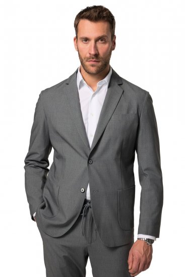 JP1880 Rimini Flexnamic Blazer de punto a rayas Gris oscuro - Trajes - Trajes 2XL-8XL