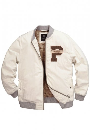 JP1880 836786 Chaqueta college con emblema Blanco roto - Chaquetas - Chaquetas Tallas Grandes 2XL-8XL