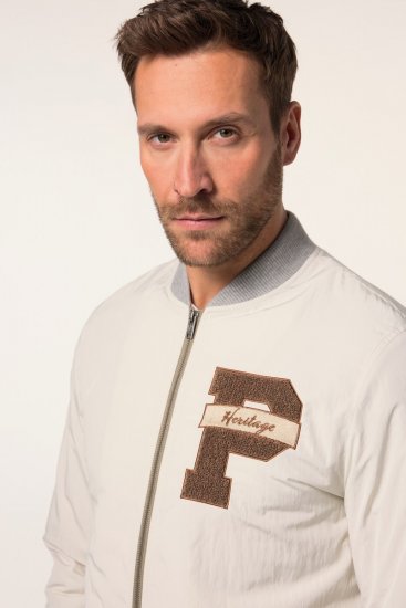 JP1880 836786 Chaqueta college con emblema Blanco roto - Chaquetas - Chaquetas Tallas Grandes 2XL-8XL