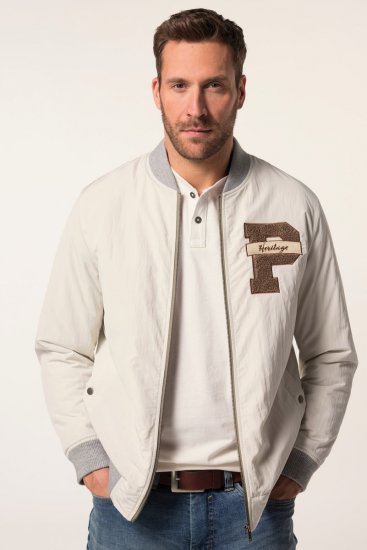 JP1880 836786 Chaqueta college con emblema Blanco roto - Chaquetas - Chaquetas Tallas Grandes 2XL-8XL