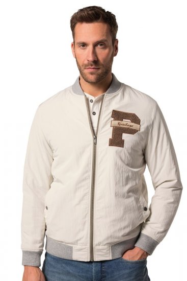 JP1880 836786 Chaqueta college con emblema Blanco roto - Chaquetas - Chaquetas Tallas Grandes 2XL-8XL