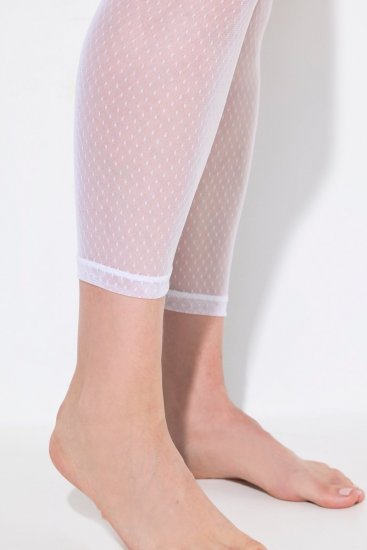 Ulla Popken 836800 Leggings de media de lunares Blanco - Medias & calcetines - 