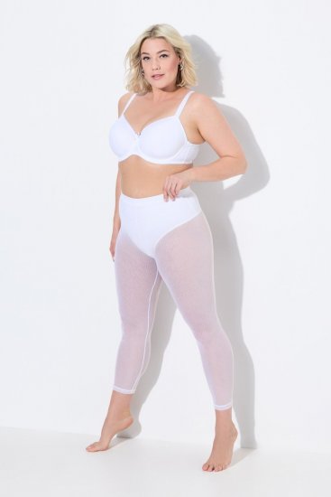 Ulla Popken 836800 Leggings de media de lunares Blanco - Medias & calcetines - 