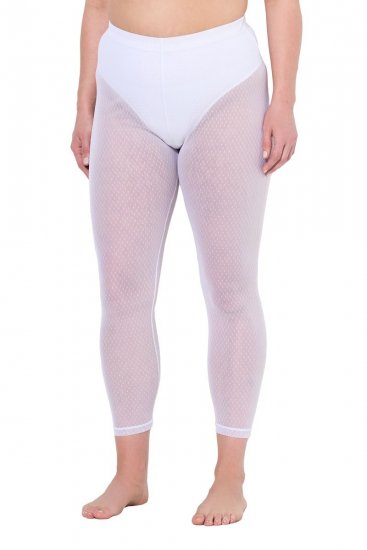 Ulla Popken 836800 Leggings de media de lunares Blanco - Medias & calcetines - 