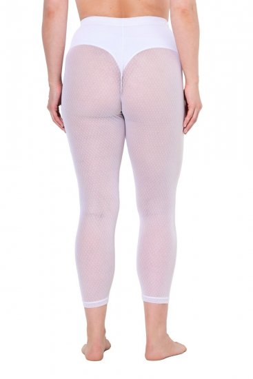 Ulla Popken 836800 Leggings de media de lunares Blanco - Medias & calcetines - 