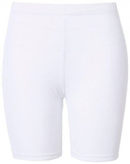 Ulla Popken 836805 Pantalón corto antirrozaduras de lunares Blanco - Culotes antirozaduras - 