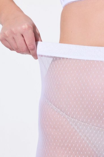 Ulla Popken 836805 Pantalón corto antirrozaduras de lunares Blanco - Culotes antirozaduras - 
