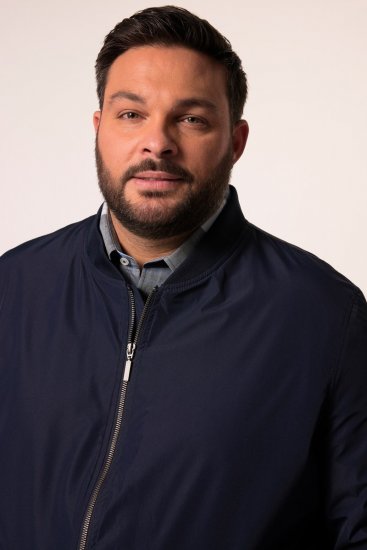 Men+ 823 Chaqueta bomber ultraligera bellyfit Azul marino - Chaquetas - Chaquetas Tallas Grandes 2XL-8XL