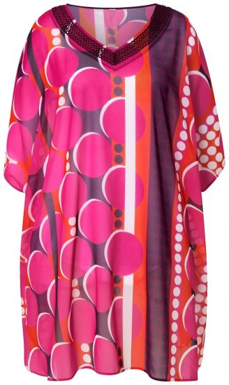 Ulla Popken 836864 Vestido Rosa - Caftanes - 
